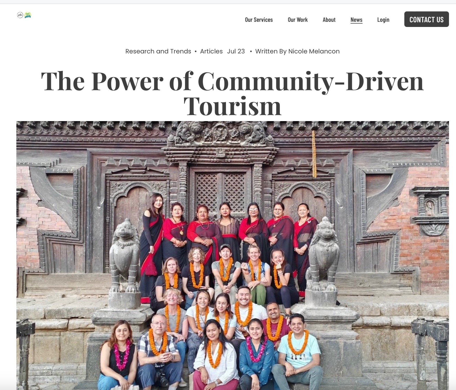 The power of community based tourism